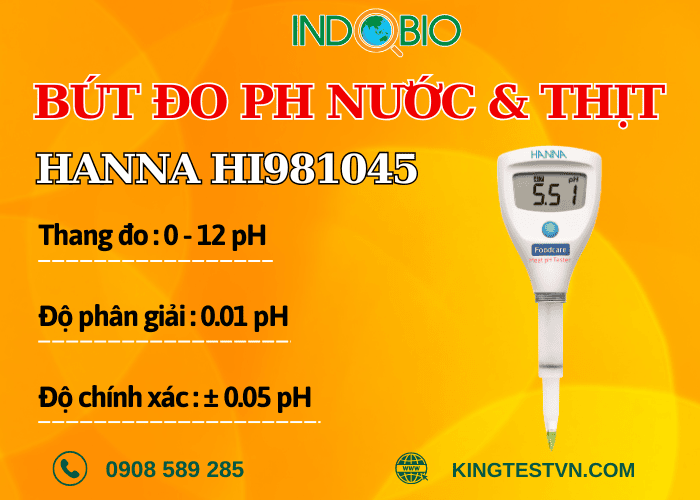 Bút đo pH nước & thịt Hanna HI981045